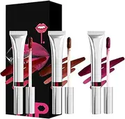 Gwtdtoad Peel Off Lip Liner Stain,Smudge Proof Lip Liner | Smudge Proof Lipgloss Set of 3, Longwear Pigmented Peel Off Stain Lipstick for Women Cosmetics