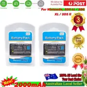 2x Battery 2000mAh SPR-003, SPR-A-BPAA-CO for Nintendo DS XL 2015, SPR-001