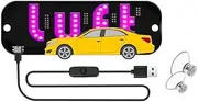 LED Light Sign for Car Mini LED Car Signs Taxi Windshield Light Sign 7.5''x 2.5'' Flexible USB Led Digitalsign Decal with Suction Cups Taxi Signs Lights Windshield Ledsign USB Leds Display for Cars