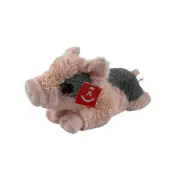 A166 Aurora Miniature Pig Pink Gray Farm Animal Plush 12" Stuffed Toy Lovey