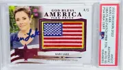 2022 Decision Kari Lake Signed USA Flag Patch Pink Foil /5 PSA 10 Auto Arizona