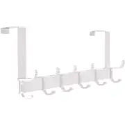 Door Coat Hanger, 6 Double Hooks - Carbon Steel & Aluminum Door Mount Hanger ...