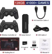 41000+ 4K HDMI Retro Game Stick Console 2X Wireless Controller *Brand New