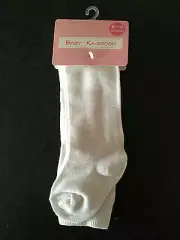 BNWT Ka-Boosh Baby Girl Age 6-12 Months Lovely White Thick Footed Style Tights