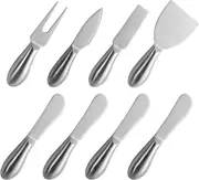 Premium 8-Piece Cheese Tool Set - Stainless Steel Cheese Knife Collection for Charcuterie Boards and Cheese Platters