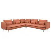 SÖDERHAMN corner sofa, 6-seat, Kelinge rust
