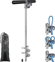 BeneLabel 17" 26" 36" Sand Anchor for Boat Screw in Boat Anchor for Shallow Water, Stainless Steel Boat Beach Anchor for Sandbar, TET Ski Anchor, Kayak Anchor, Pontoon Boat