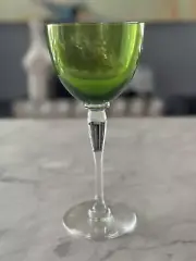New. Saint Louis Crystal Amadeus Wine Or Water Glass. Chartreuse