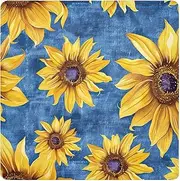 ODAWA Folding Magic Bag 21.7 In, Vintage Sunflower Blue Cosmetic Bag Magic Cloth, Easy-Storage Magic Cloths for Camera