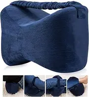 HAUNDRY Knee Pillow for Side Sleepers - Relief from Sciatica Pain, Back/Leg Pain, Pregnancy, Hip and Joint Pain Memory Foam Leg Pillow