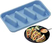 Taco Plates - Silicone Burrito Tray, Reusable Non Slip Taco Holder Stands | Tortilla Shell Holder with Dividers Plus 3 Compartments, Silicone Serving Platter Bar Supplies for Parties Home Decorations
