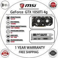 在飛比找蝦皮購物優惠-MSI 二手微星 GeForce GTX 1050 ti 4