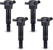 Pack of 4 Ignition Coils for 2011-2017 Hyundai - Elantra GT Coupe Tucson - 2014-2016 Kia Forte Soul 1.8L 2.0L 27300-2E000 273002E000 27301-2E000 273012E000 BLACK