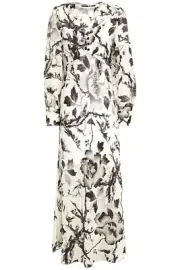 Alexander McQueen MCQ Dress - Size Small - Black And White Dress - Crepe Floral