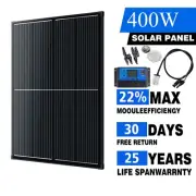 12V 400W Solar Panel Kit Mono Home Fixed Caravan Camping Charging 30A Controller