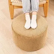 Round Ottoman Foot Rest Home Decor Floor Pouffe Floor Cushion Foot Rest for Couch Sofa Bean Bag Chairs Living Room Bedroom 20" x 20" x 14"Inches
