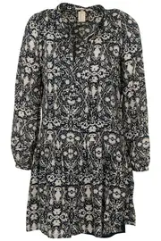 Long Sleeve Drop Waist Dress--LEV-506880001