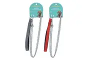 2x Paws & Claws Pet Dog 120x2cm Metal Chain Lead Cord w Padded Handle Assorted