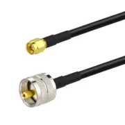 SMA Male to UHF PL-259 Male RG58 Cable,CB Amateur Radio Antenna Adapter Cable 1m