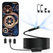 [Dual-Lens] Endoscope Camera with Light,1920P HD Borescope with 8+1 Adjustabl...