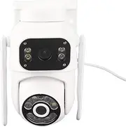 3MP+3MP Wireless Security Camera Dual-Lens Wall Mount Smart WiFi Camera Full Color Night Vision 2-Way Audio Motion Detection Auto Tracking for Home Office Outdoor Indoor
