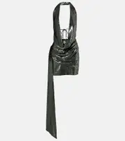 [Alex Perry] Alex Perry Draped halterneck sequined minidress AU 14 green