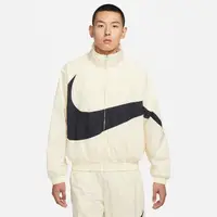 在飛比找momo購物網優惠-【NIKE 耐吉】SWOOSH 大LOGO 外套 連帽 椰奶