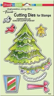 CHRISTMAS TREE Dies Craft Die Cutiing Die Set Stampendous DCS5080 NEW