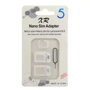 Nano SIM Card to Micro Standard Adapter Converter Set For iPhone 4 5 6 Samsung