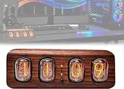 Nixie Tube Clock Kit, Glow Tube Clock with Touch Button, Dimming Precise Timing, Glow Clock for Gifts for Family, Friends, Lovers