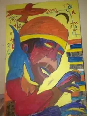 Cecil Taylor Fine Art By A Alleyne....mixed media/canvas