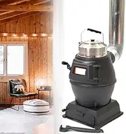Multi Fuel Wood Burning Stove, Indoor Cast Iron Wood Burning Stove, Firewood Furnace with Viewing Window, Pure Cast Iron Carbon Fire Stove, Portable Wood Fired Cooker Hot Tent Heater for Home