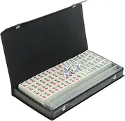 SUPVOX Travel Compact Mahjong Set 3D Pattern Mahjong Game for Camping Boys and Girls Adults Material Easy to Clean