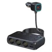 Car Cigarette Lighter Socket Splitter USB-C Fast Charger Power Adapter Outlet