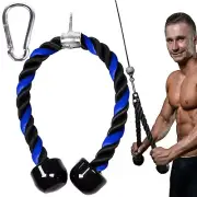 Tricep Rope â€“ Heavy Duty Nylon Cable Attachment with Long Handle & Carabine...