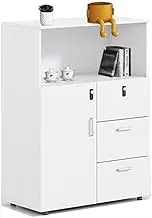 File Cabinet Filing Cabinet Short Cabinet Printer Cabinet Office Organizer Filing Cabinet Partition Storage Cabinet Locking Drawer Cabinet Office Drawer(White)