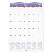 AT A GLANCE Academic Wall Calendar July 2025 to June 2026 12 x 17 inches
