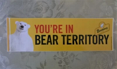 Bundaberg Rum Bundy Bear Sticker 'You're in Bear Territory' Barware Mancave