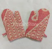 Indian Old Quilt Heat Resistant Cooking Handler Oven Gloves Mitts Kitchen 2Pcs