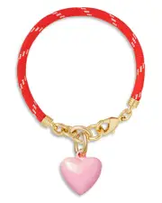 Roxanne Assoulin Happy Cord Puffy Heart Charm Bracelet
