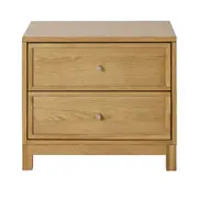 Avalon Small 2 Drawer Bedside Light Oak
