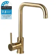 Malibu Kitchen Tap Mixer, Satin Brass PVD