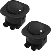 VGOL 2PCS Circular Rocker Switch 24x26mm Built In Rocker Switch Toggle Button Switch Round Rocker Switch for Lamps Water Dispensers Treadmills Coffee Makers