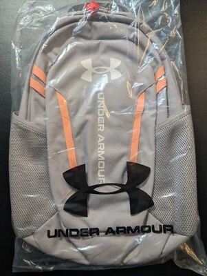 Under Armour Backpack UA Gray Hustle 6.0 Storm School 16in Laptop Book Bag Tetra
