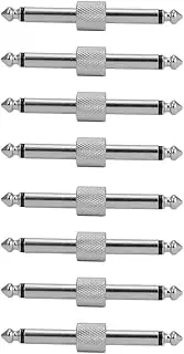 8Pcs Guitar Pedal Patch Connectors, Guitar Guitar Effects Pedal to Pedal Connector Straight Type (Silver)