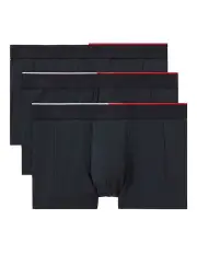 [Tommy Hilfiger] Microfibre Tonal Repeat Logo Trunks 3-Pack in Black
