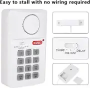 Loud Door Alarm Security Pin Panic Keypad for Home Office Garage Shed