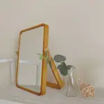 NOUS.99｜樸實的木頭大鏡子 桌上鏡化妝鏡子