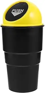 Beatifufu Round Car Trash Can Compact Bin for Vehicle Office Home Elegant Decorative Waste Container