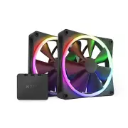 F140RGB - 140Mm RGB Fans - Twin + RGB Lighting Controller - Black
